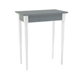MAMO Skrivebord 65x40 cm - Hvide Ben / Mørkegrå
