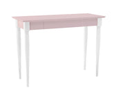 MAMO Skrivebord 105x40 cm  Hvide Ben / Pink