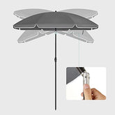 Paraply til terrassen, solskærm, grå
