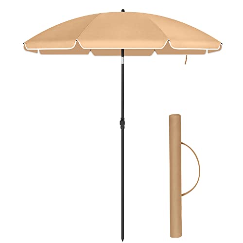 Parasol, solbeskyttelse, UPF 50+, Taupe, 160 cm