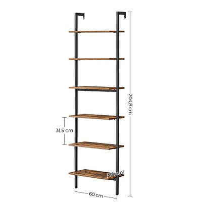 Stigereol i industrielt look, 60x30x204,8cm, rustik brun og sort