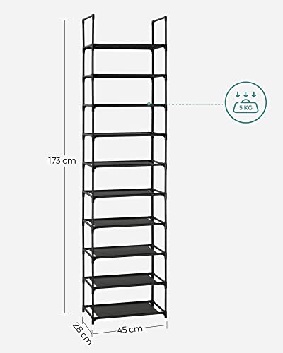 Skoreol, 45 x 28 x 173 cm, metal, sort