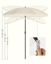 Parasol, 160 cm, UPF 50+ solbeskyttelse, beige