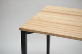 TRIVENTI Asketræ Spisebord 120x80cm - Hvide firkantede ben