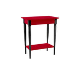 MAMO konsolbord med hylde 65x35cm Rød sorte ben