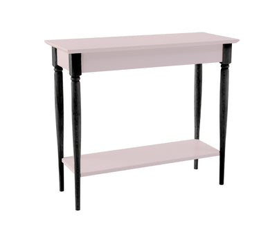 MAMO konsolbord med hylde 85x35 cm Pink Grå sorte ben