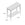 MAMO Konsolbord med hylde 105x35cm Hvide sorte ben