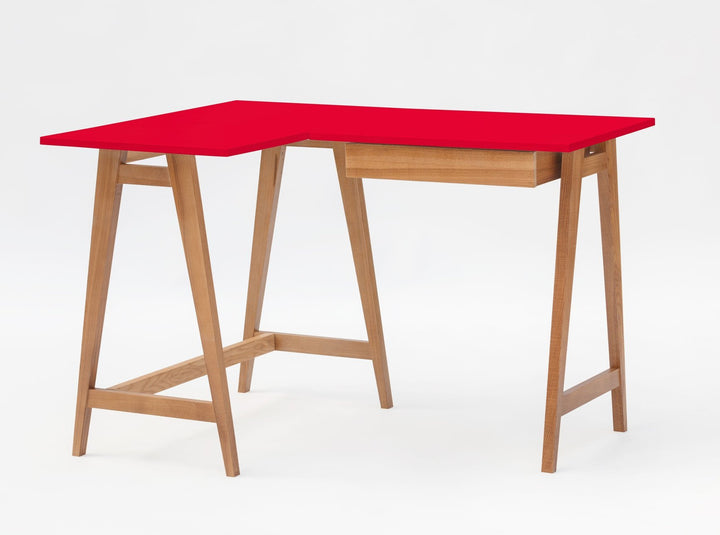 LUKA Hjørneskrivebord B 115cm x D 85cm / Rød Eg Venstre Side