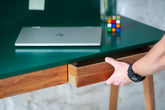 LUKA Hjørneskrivebord B 135cm x D 85cm / Mørkegrå Eg Venstre Side