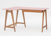 LUKA Hjørneskrivebord B 135cm x D 85cm / Pink Eg Venstre Side