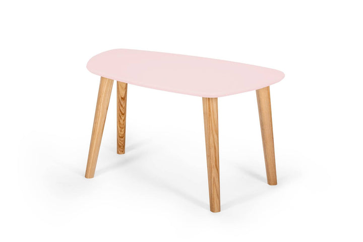 Endocarp Sofabord 68x41x40cm - Powderpink / Asketræ