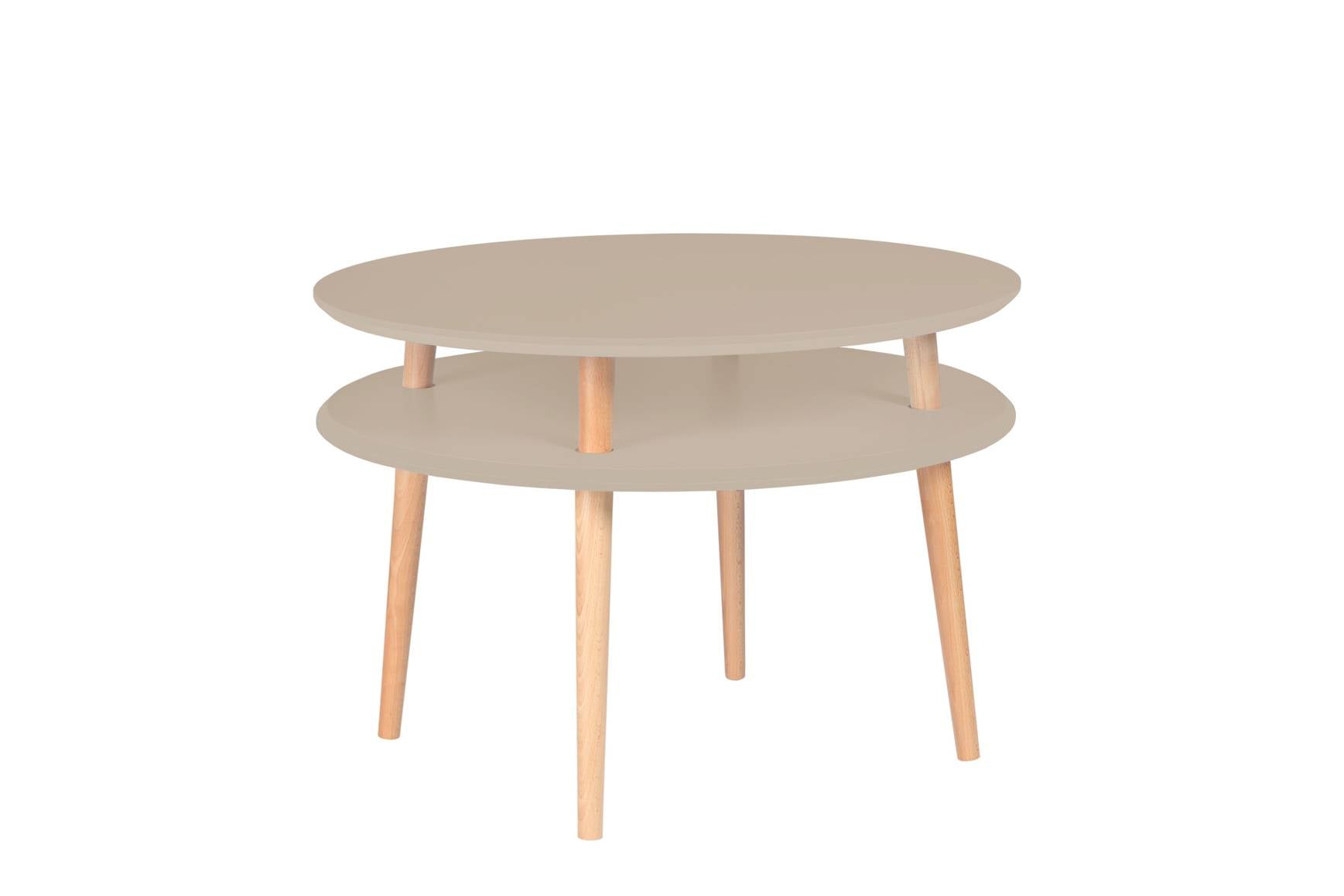 UFO Sofabord diameter 70cm x H 45cm Brun Beige