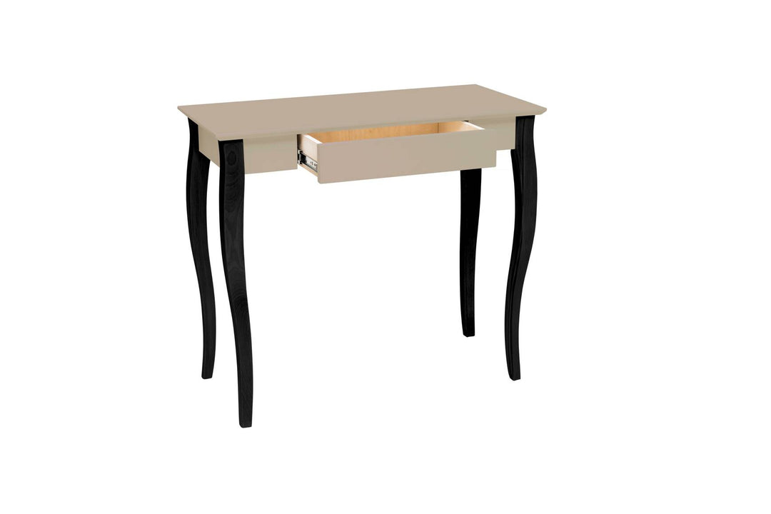 LILLO Skrivebord 85x40cm Sorte Ben / Brun Beige