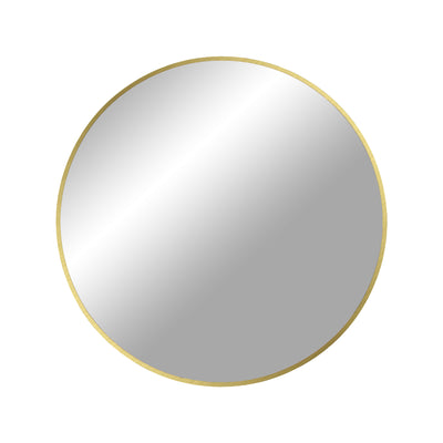 Madrid Spejl - Spejl i aluminium, messing look, Ø60 cm