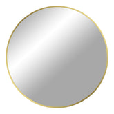 Madrid Spejl - Spejl i aluminium, messing look, Ø80 cm