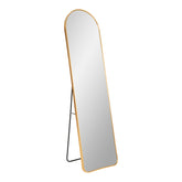 Madrid Spejl - Spejl i aluminium, messing look, 40x150 cm