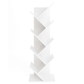 Stående geometrisk bogreol hvid