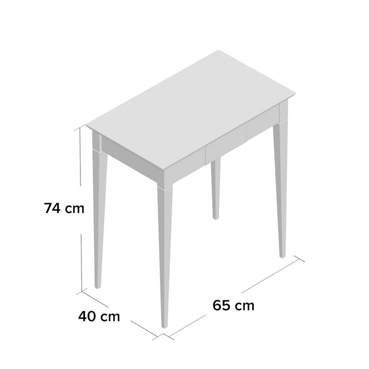 MIMO Skrivebord 65x40cm Sort Ben Gul