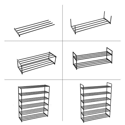 Skoreol med 6 hylder, holder op til 30 par sko - 92 x 30 x 103 cm - Lammeuld.dk