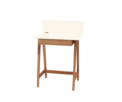 LUKA Skrivebord 65x50cm med Skuffe Eg Kridthvid