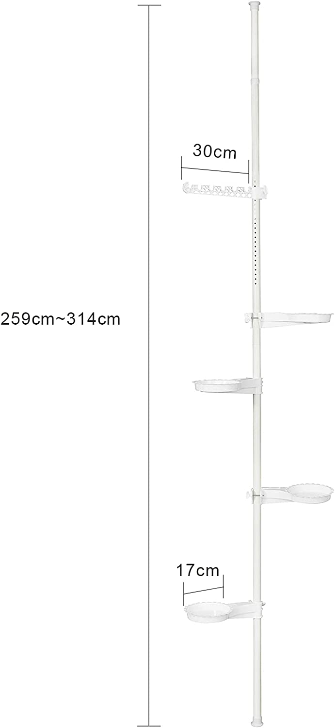 Dimensioner: -Højde: justerbar mellem 259 - 314 cm - Kroglængde: 30 cm - Diameter på skiven: 30 cm: 17 cm. Højden på krogene er justerbar.