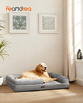 Hundeseng ortopædisk sofa, vaskbar, skridsikker, grå