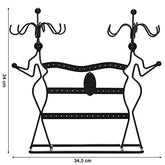 Smykkeorganiser, Smykkeholder, til Halskæder, Øreringe, Ringe, Tilbehørsholder, Smykkestativ, Sort