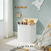 Hold dit hjem rent og ryddeligt med denne lækre vasketøjskurv, 150L, 3 rum, hvid