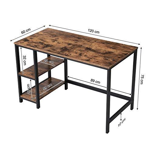 Mål i cm - Computerbord og 2 hylder Skrivebord /computerbord