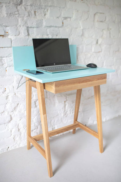 LUKA Skrivebord 65x50cm med Skuffe Eg Grøn
