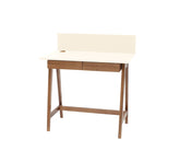 LUKA Skrivebord 85x50cm med Skuffe Eg Hvid