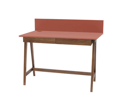 LUKA Skrivebord 110x50cm med Skuffe Eg Antik pink