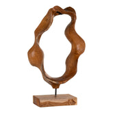 Donato Skulptur - Skulptur i teaktræ, unik organisk form, 30x20x60 cm