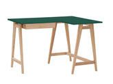 LUKA Asketræ Hjørneskrivebord B115cm x D85cm Grøn Højre Side