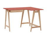 LUKA Asketræ Hjørneskrivebord B115cm x D85cm Antik pink Højre Side