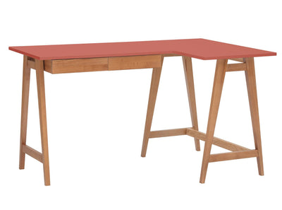 LUKA Hjørneskrivebord B 135cm x D 85cm Antik pink Eg Højre Side