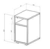 SLIM Sengebord B 30cm x D 40cm Grøn