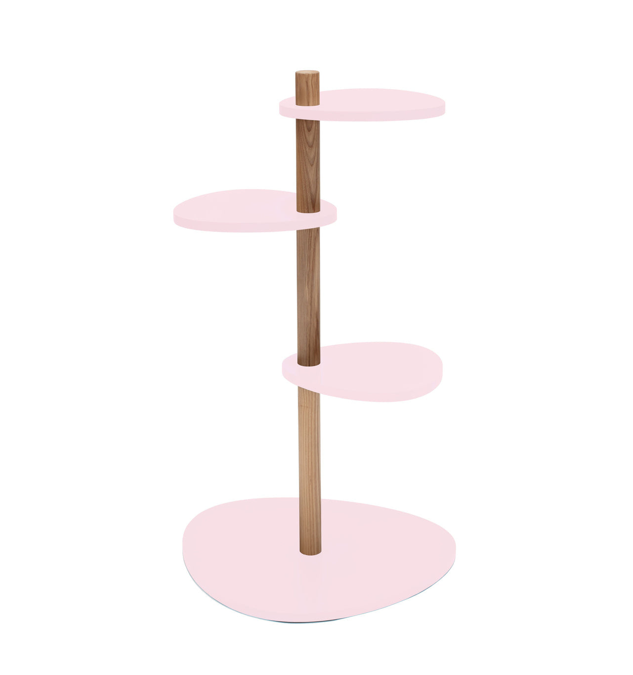 MAGLA 3-lags Asketræ Plant Stand B55 x H91cm Pulver Pink