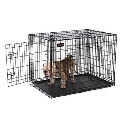 Hundebur, hundekasse med 2 døre, 107 x 70 x 77,5 cm - Lammeuld.dk