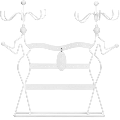 Smykkestativ / dekorativt display til smykker, 34 cm, hvid