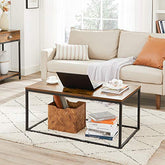 Sofabord - Rustikt look og industriel charme (100x55cm)