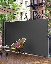 Skygge og privatliv på terrassen: 200 x 400 cm markise i elegant røget grå
