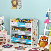 Legetøj og bøger på plads! Smart opbevaring til børneværelset med 9 rummelige stofbokse