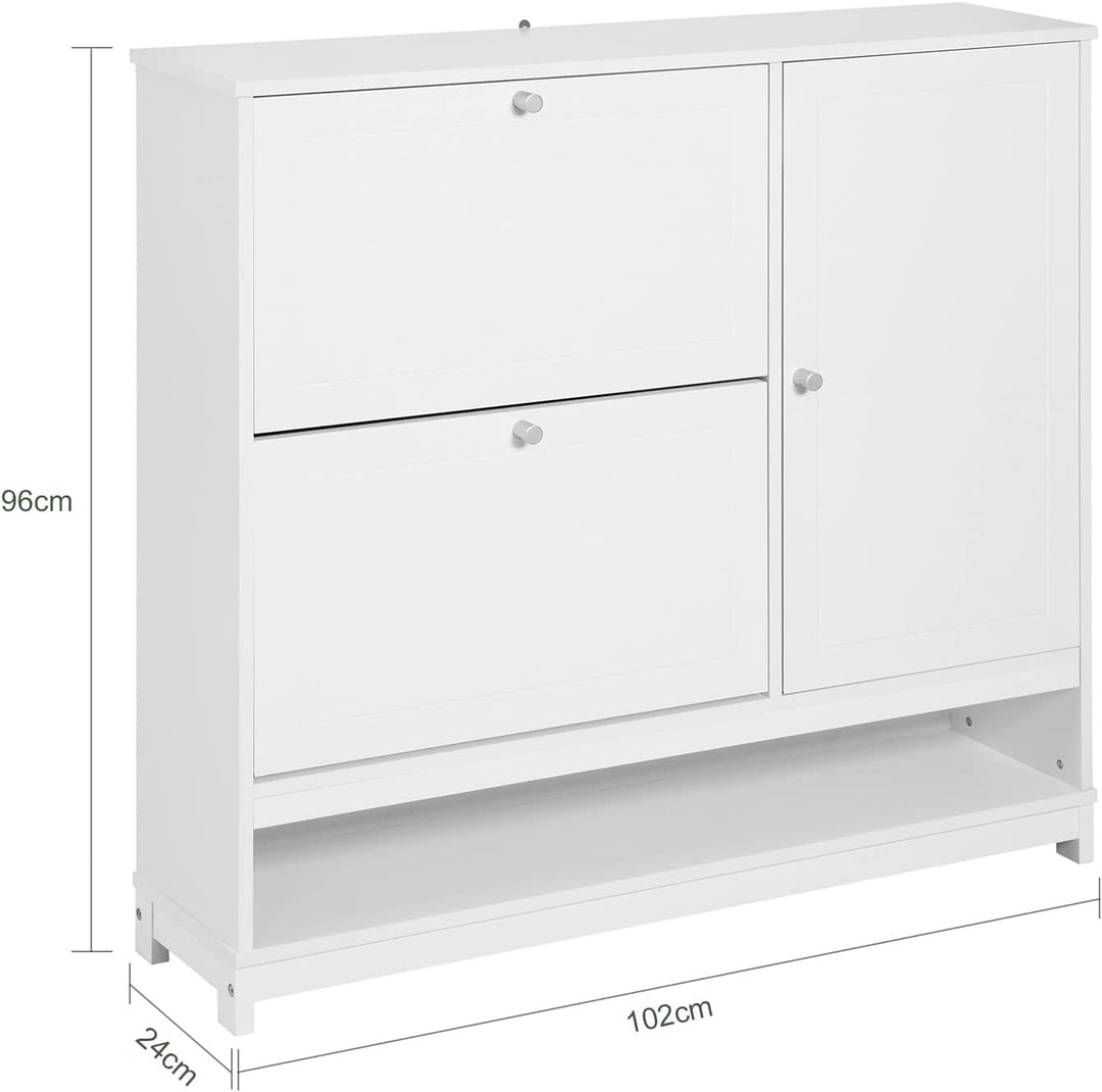 Produktets dimensioner (B x H x D): ca.: 102 x 96 x 24 cm (se billede); Pakningens dimensioner: Pakke A: 112 x 31 x 17 cm; Pakke B: 82 x 47 x 16 cm.