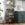Køkkenvogn med hylder, glas- og flaskeholdere, 60x40x75 cm, vintage brun/sort