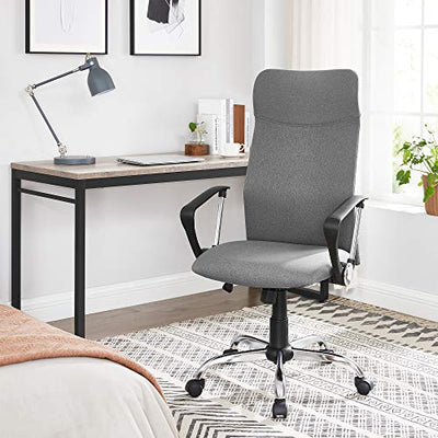 Ergonomisk kontorstol med vippefunktion og høj bæreevne, grå