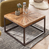Sofabord træ massivt 55x55 cm stue bord moderne bord sofabord - Lammeuld.dk