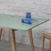 KONVOLUT Udtrækkeligt spisebord 90x65cm Salviegrøn