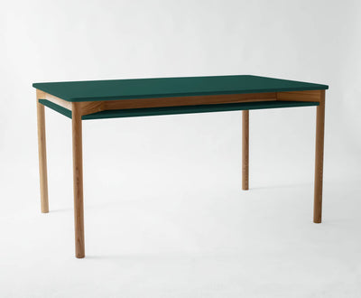 ZEEN Spisebord med hylde 140x90x75cm Havgrøn