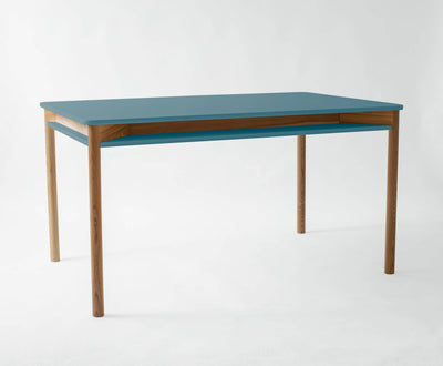 ZEEN Spisebord med hylde 140x90x75cm Gentle Blue